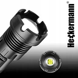 Тактичний ліхтарик Heckermann 1690 LED ZOOM USB 5000 mAH 2500 lm потужний - мініатюра 6