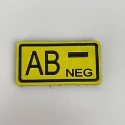 Шеврон на липучці 4 група крові AB - NEG ЗСУ 7435 5х2,5 см