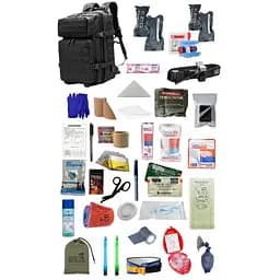Укомплектованный медицинский тактический рюкзак №3 Rescue Ready черный