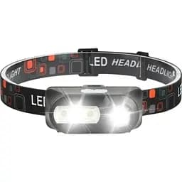 Налобный фонарь Police KX-1804A KT2209-98 аккумуляторный с датчиком движения XPE+COB 18650