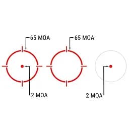 Приціл коліматорний Holosun HE515CT-RD точка 2 MOA + коло 65 МОА - мініатюра 7