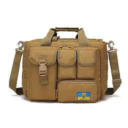 Велика дорожня тактична сумка для документів і ноутбука 15.6 Койот MOLLE Solve KT6003605 - мініатюра 1