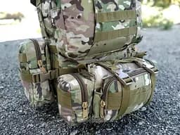 Тактичний великий рюкзак Мультикам TacticBag 45-55л з підсумками (Камуфляж) - мініатюра 8
