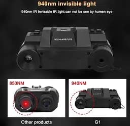 Прилад нічного бачення G1 4.5х Night Vision 1920x1080P невидима хвиля 940nm з кріпленням на голову - мініатюра 6