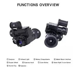 Монокуляр (прилад) з нічним баченням Vector Optics NVG 10 + WiFi на каску (до 800м) - мініатюра 3