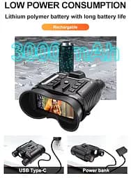 Цифровий бінокль нічного бачення NV8161 (до 400м у темряві) 1080P HD 8X з кріпленням FMA L4G24 на шолом - мініатюра 9
