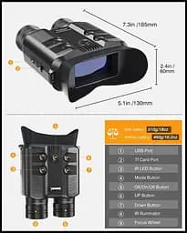 Бінокль нічного бачення NV500 5X 1080P (до 500м) Full Dark IR + карта 32G - мініатюра 4