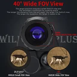 Комплект - монокуляр нічного бачення NVG30 Wi-Fi 940nm + шолом (ABS-пластик) + кріплення (Чорний) - мініатюра 6