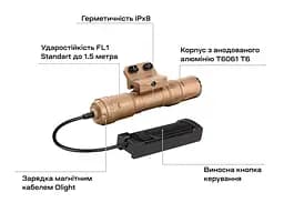 Ліхтар Olight Odin S M-LOK Desert Tan - мініатюра 6