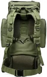 Великий тактичний, армійський рюкзак з дощовиком 65L Combat Хакі - мініатюра 5