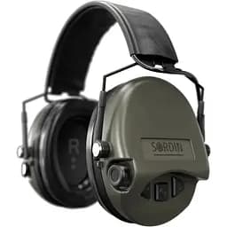 Активные наушники Sordin Supreme MIL AUX SFA с верхним держателем зеленые