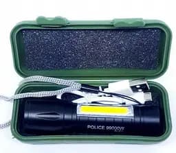 Світлодіодний ліхтарик Bailong Police COB USB BL-511 BL-515 BL-513 у пластиковому чохлі - мініатюра 5