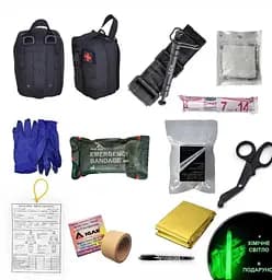 Аптечка укомплектованная (базовая) №1 Rescue Ready в подсумке с быстрым сбросом темно-синий