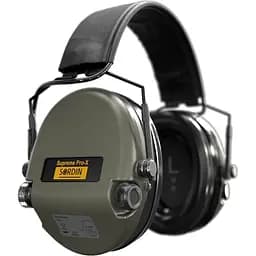 Активные наушники Sordin Supreme Pro-X SFA с кожаным оголовьем Green