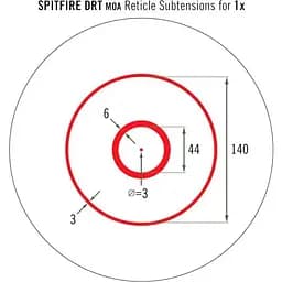 Приціл призматичний Vortex Spitfire AR-1x сітка DRT з підсвічуванням - мініатюра 4