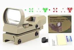 Приціл prosupplies @ campo Sport Reflex Rojo/Green Dot Sight з 4 сітками метал Alcance Tan - мініатюра 4