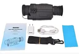 Прилад нічного бачення NV 535 Night Vision монокуляр (до 200м у темряві) Чорний - мініатюра 4