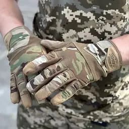 Рукавички тактичні Helikon-Tex Range Tactical Gloves - PenCott WildWood / Coyote A, розмір S - мініатюра 6