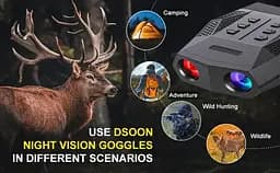 Прилад нічного бачення Dsoon NV5000 із функцією запису (до 400м) - мініатюра 6