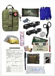 Аптечка укомплектованная №20 Rescue Ready в подсумке с быстрым сбросом зеленый