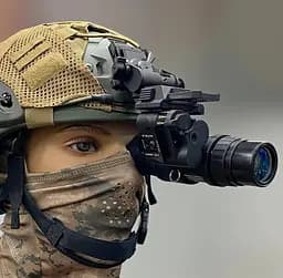 Прибор ночного видения Монокуляр PVS-18 1х32 с креплением FMA L4G24 на шлем + подсумок