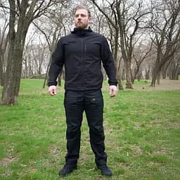 Куртка тактична Klost Double Weave HOOD чорна