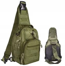 Тактична сумка слінг армійський рюкзак через плече Green Tactical - мініатюра 6