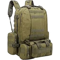 Рюкзак тактичний з підсумками Digital Eagle B08 55 літр / Військовий, штурмовий / Вірменський Оливковий