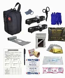 Аптечка укомплектованная №4 в подсумке с быстрым сбросом темно-синий