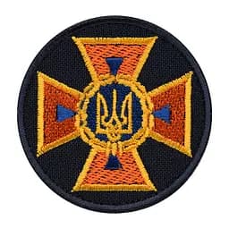 Кокарда вишита (ДСНС, синій темний, липучка, 5 см)