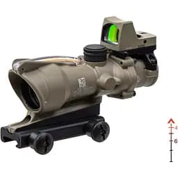 Комплект Trijicon прицел ACOG 4x32 BAC и прицел коллиматорный RMR 3.25 МОА FDE