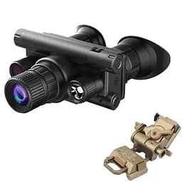 Комплект очки ночного видения ННВ Nectronix Z9157 + золотистое металлическое крепление на шлем Wilcox L4G24 (101171-986)