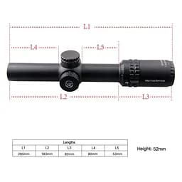Приціл оптичний Vector Optics Grimlock 1-6x24 (30 мм) Illum. GenII SFP - мініатюра 8