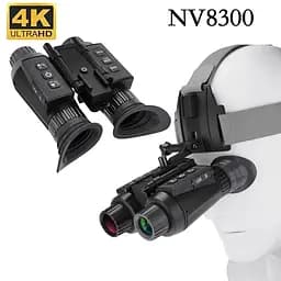 Тактичний бінокль нічного бачення NV8300 Super Light 4K HD 36MP 3D (до 500м) + кріплення FMA L4G24 на шолом - мініатюра 4