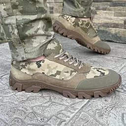 Кроссовки мужские тактические ВСУ (ЗСУ) Пиксель Kros Pixel 102132 6655 40 р 26,5 см хаки