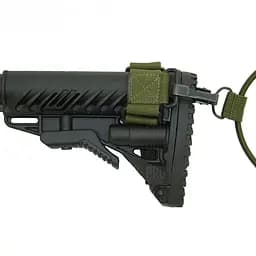 Приклад телескопічний Fab Defense для АКМС складаний з амортизатором чорний - мініатюра 4