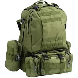 Рюкзак тактичний з підсумками Digital Eagle B08 55 літр / Військовий, штурмовий / Вірменський Хакі