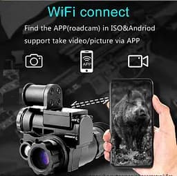 Монокуляр (прилад) з нічним баченням Vector Optics NVG 10 + WiFi на каску (до 800м) - мініатюра 9