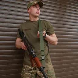 Ремінь Kiborg 2-точковий Gun Sling G-2 з пряжкою швидкого регулювання Triple-X Olive (1000-k8030) - мініатюра 10