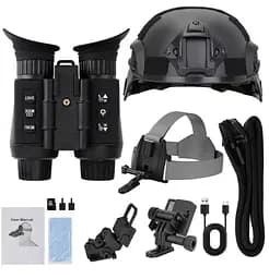 Бінокуляри нічного бачення NV8300 HD 4K (до 500м) + шолом (ABS пластик) + кріплення FMA L4G24 + карта 64Гб - мініатюра 2