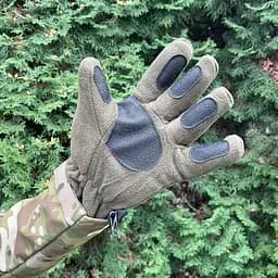 Рукавички тактичні флісові Туреччина ЗСУ 8682 хакі - мініатюра 4