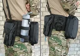 Підсумок під пляшку чорний (MOLLE, підсумок на розгрузку, жилет, РПС) - мініатюра 2