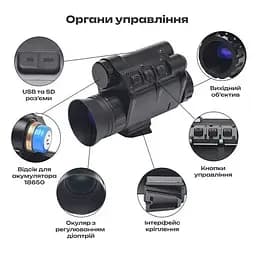 Монокуляр нічного бачення Vector Optics NVG30 Night Vision з кріпленням на шолом (OWNV_30) - мініатюра 6