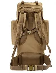 Великий тактичний армійський рюкзак з дощовиком 65L Combat Койот - мініатюра 3