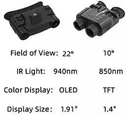 Прилад нічного бачення G1 4.5х Night Vision 1920x1080P невидима хвиля 940nm з кріпленням на голову - мініатюра 4