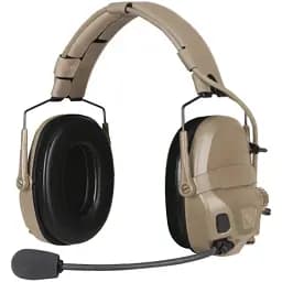 Наушники Ops-Core AMP Communication Headset-Connectorized активные верхний держатель Tan