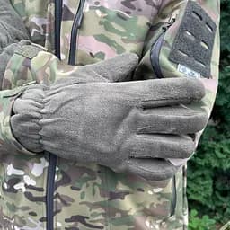 Рукавички тактичні флісові Туреччина ЗСУ 8682 хакі - мініатюра 3