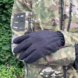 Рукавички тактичні флісові Туреччина ЗСУ 8683 чорні - мініатюра 3