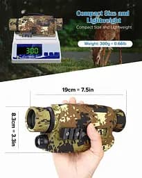 Тактичний монокуляр нічного бачення NoHawk PJ2-0532 (до 200м) Камуфляж - мініатюра 8