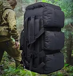 Тактичний рюкзак-сумка 2 в 1 Solve Bag 98 л 75 x 38 x 36 см Чорна KT6004502 - мініатюра 2